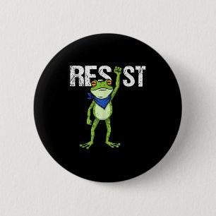 Frogs Resist - Rtland Frog Protest Funny 6 Cm Round Badge