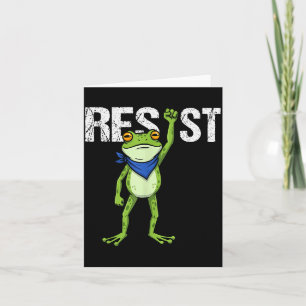 Frogs Resist - Rtland Frog Protest Funny  Card
