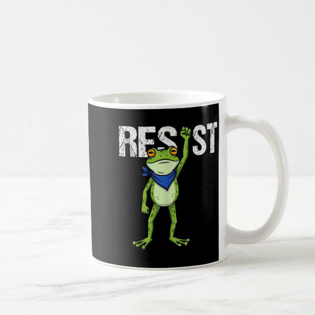 Frogs Resist - Rtland Frog Protest Funny  Coffee Mug (Right)