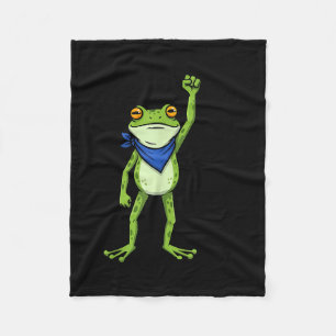 Frogs Resist - Rtland Frog Protest Funny  Fleece Blanket