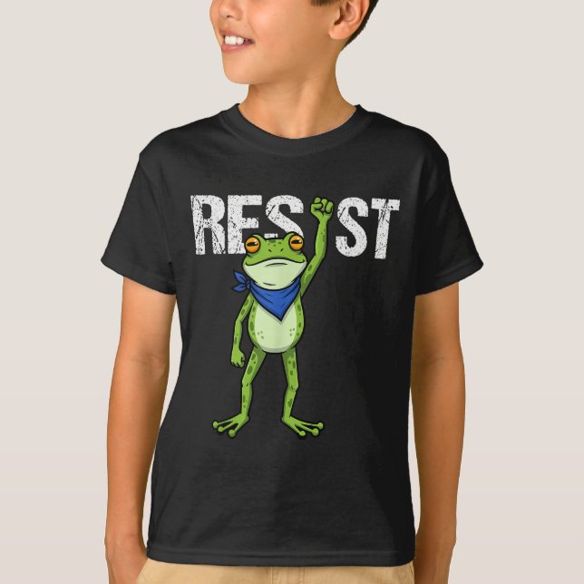 Frogs Resist - Rtland Frog Protest Funny  T-Shirt (Front)