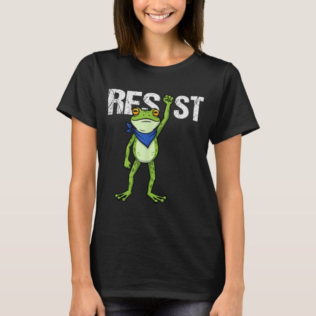 Frogs Resist - Rtland Frog Protest Funny  T-Shirt (Front)