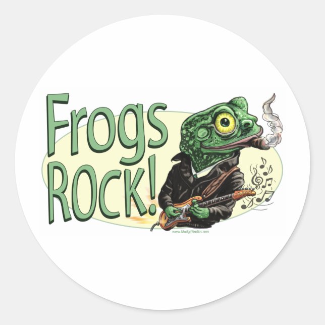 Frogs Rock! Sticker (Front)