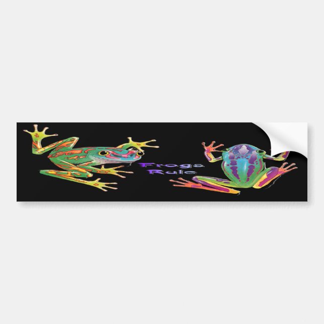Frogs Rule Bumper Sticker (Front)