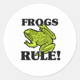 FROGS Rule! Classic Round Sticker