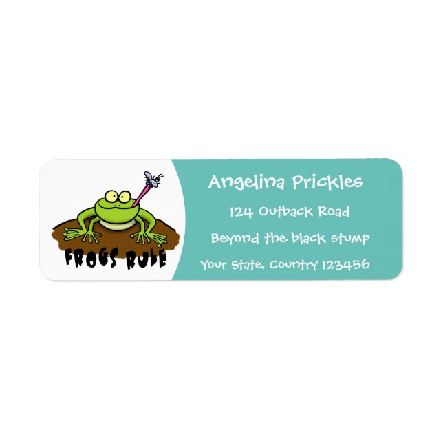 Frogs rule funny green frog cartoon (Front)