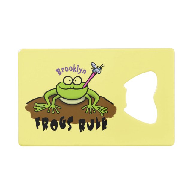 Frogs rule funny green frog cartoon (Front (Horizontal))