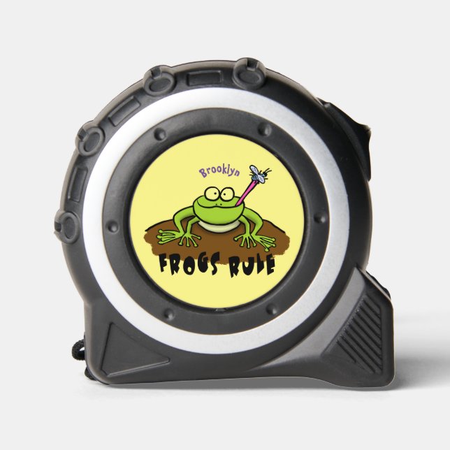 Frogs rule funny green frog cartoon 1 (Front)