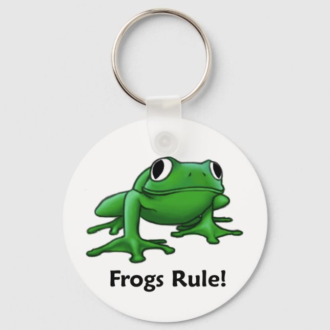 Frogs Rule! Key Ring (Front)