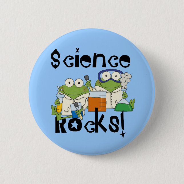 Frogs Science Rocks 6 Cm Round Badge (Front)