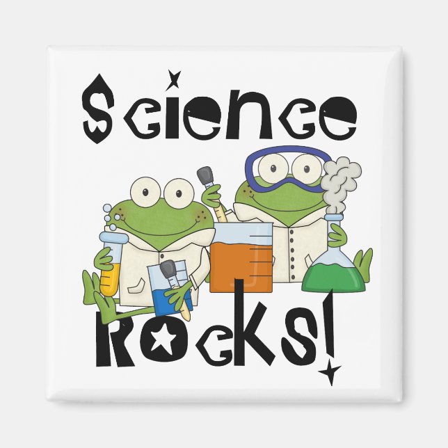 Frogs Science Rocks Magnet (Front)