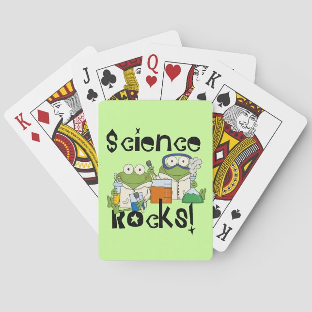 Frogs Science Rocks Playing Cards (Back)