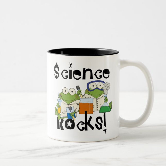 Frogs Science Rocks Two-Tone Coffee Mug (Right)