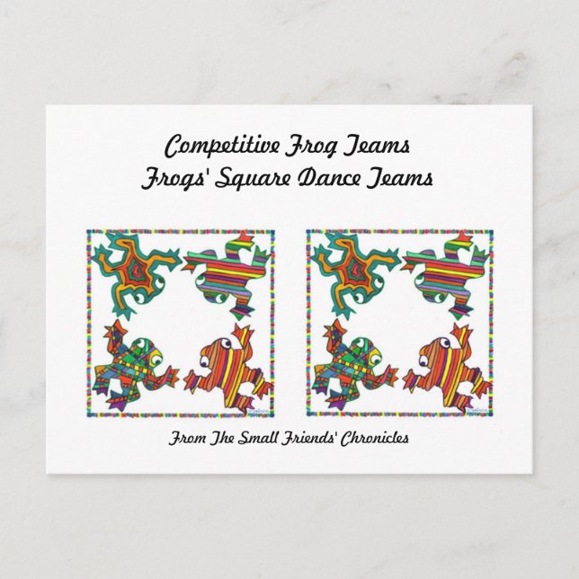Frogs' Square Dance Tea,s Postcard (Front)