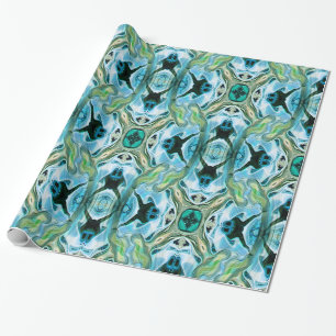 Frogs swimming...... wrapping paper
