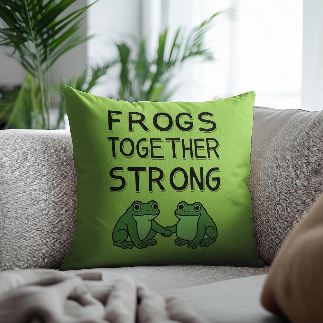 Frogs Together Strong Portland Frog Protest Cushion (Creator Uploaded)