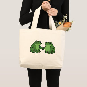 Frogs Together Strong Portland Frog Protest Large Tote Bag