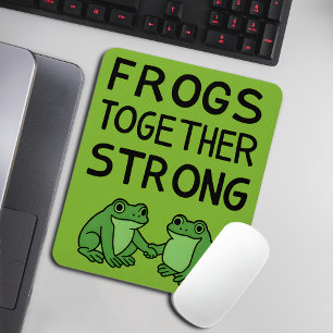 Frogs Together Strong Portland Frog Protest Mouse Mat