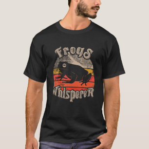Frogs Whisperer Funny Lovers Theme Vintage Sunset T-Shirt
