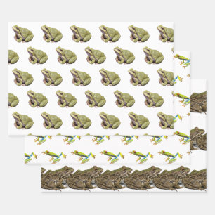 Frogs Wrapping Paper Sheet