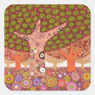 Frogspawn trees 2010 square sticker