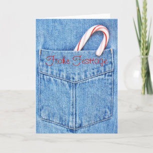 Frohe Festtage Candy Cane Card