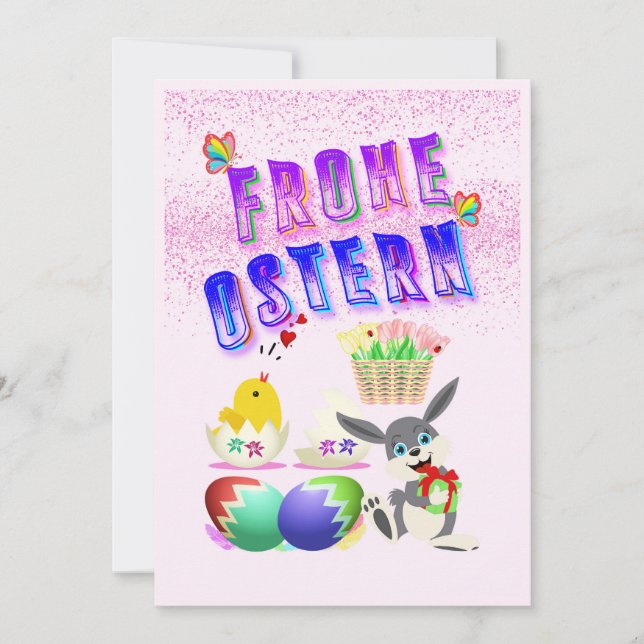 Frohe Ostern Announcement (Front)