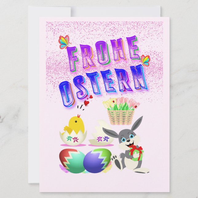 Frohe Ostern Card (Front)