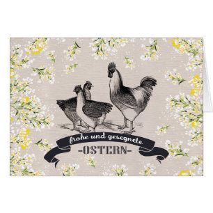 Frohe Ostern. Easter Greeting Cards in German