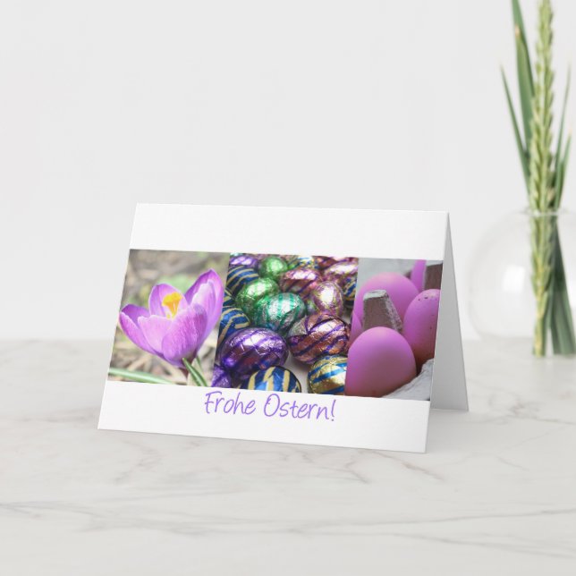 Frohe Ostern German Happy Easter Holiday Card (Front)