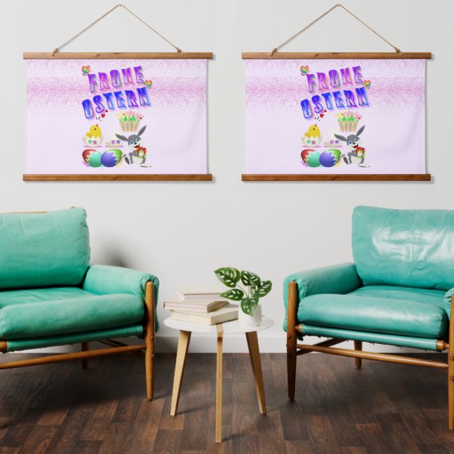 Frohe Ostern Hanging Tapestry (Living Room)