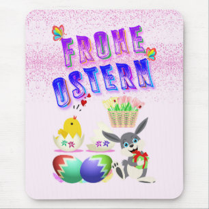 Frohe Ostern Mouse Mat