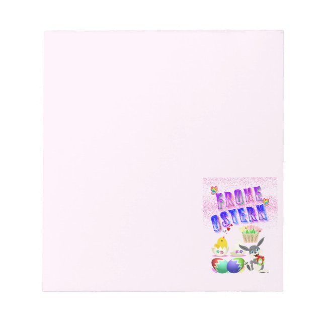Frohe Ostern Notepad (Front)