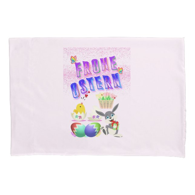 Frohe Ostern Pillowcase (Front-Left)