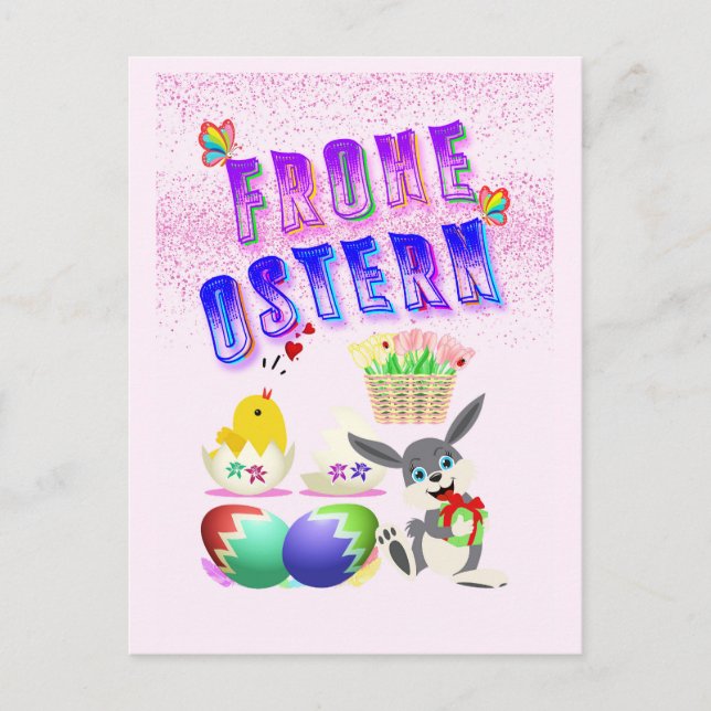 Frohe Ostern Postcard (Front)