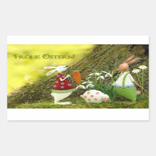 Frohe Ostern Rectangular Sticker