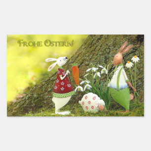 Frohe Ostern Rectangular Sticker
