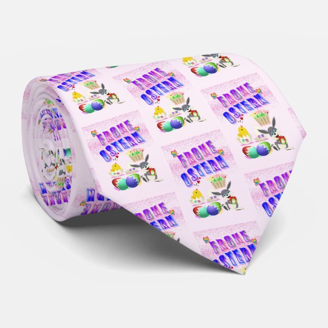 Frohe Ostern Tie (Rolled)