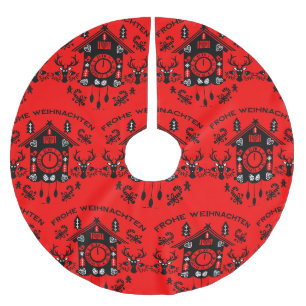 Frohe Weihnachten Brushed Polyester Tree Skirt