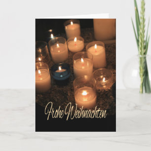 Frohe Weihnachten   Burning candles christmas Holiday Card