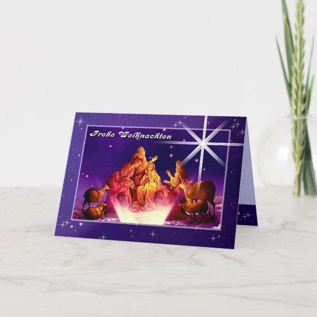 Frohe Weihnachten. Christmas Card in German (Front)