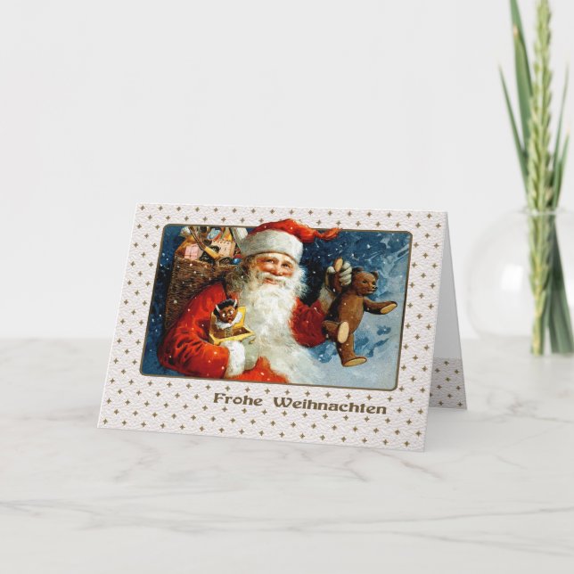 Frohe Weihnachten. Christmas Card in German (Front)