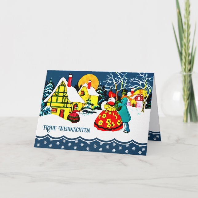 Frohe Weihnachten. Christmas Cards in German (Front)