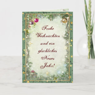 Frohe Weihnachten (customisable) Holiday Card