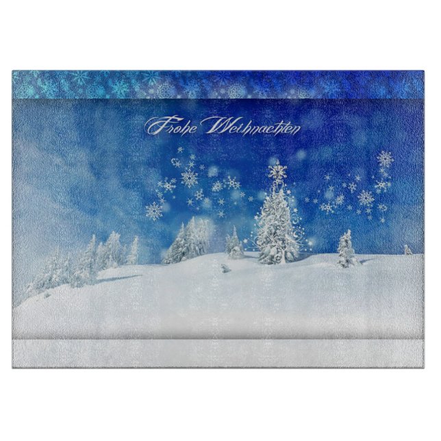 Frohe Weihnachten Cutting Board (Front)