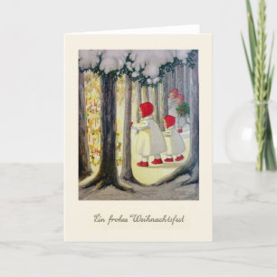 Frohe Weihnachten Engel Im Wald Christmas card