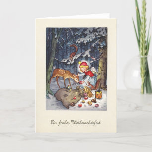 Frohe Weihnachten Engel Im Wald Christmas card