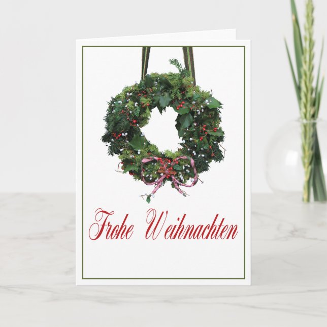 Frohe Weihnachten German Christmas Card (Front)