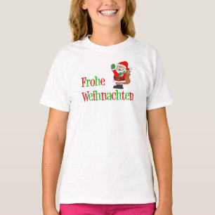 Frohe Weihnachten German Christmas Santa T-Shirt