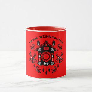 Frohe Weihnachten German Cuckoo Clock Mug